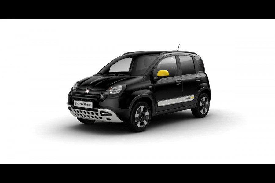 Fiat Panda Hybrid Pandina | Airco | Cruise | Priv Glass | Dakrails | 15" | PDC | Apple Carply | Nero Cinema