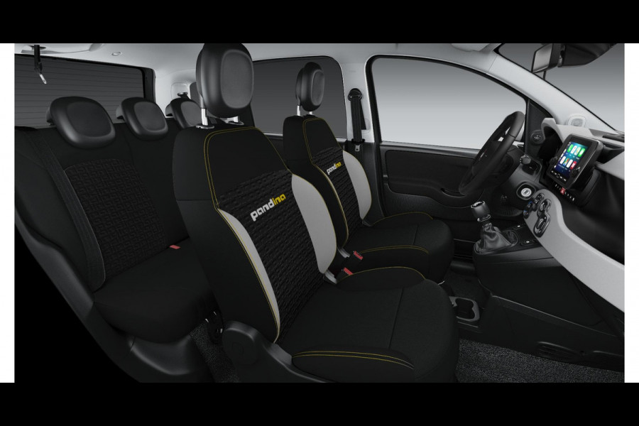 Fiat Panda Hybrid Pandina | Airco | Cruise | Priv Glass | Dakrails | 15" | PDC | Apple Carply | Nero Cinema