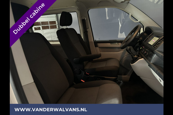 Volkswagen Transporter 2.0 TDI 150pk L2H1 Dubbele cabine Euro6 Airco | 5 Zits | 2500kg Trekhaak | Navigatie, Imperiaal, Sidebars