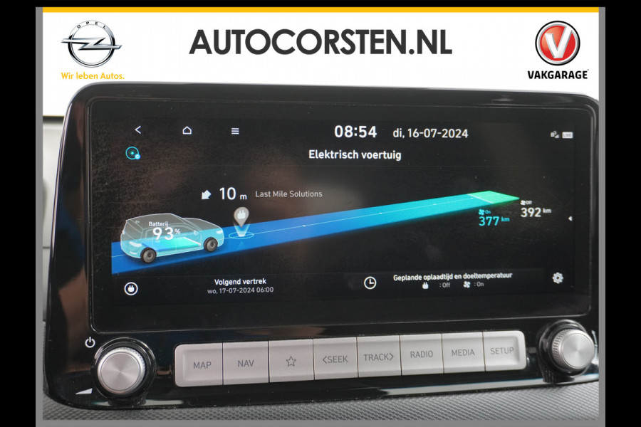 Hyundai Kona EV 64 kWh 204PK Grootste ACCU 3d-Navi Camera Apple Carplay DAB Android PDC Warmtepomp Lane-assist+Waarsch. Adaptive-CruiseContro Fashion Connected Services Elektr.Ramen+Spiegels Licht+Regensensor ACC HuD ETMS Priv.Glas ESP Vermoeidheids-herk. Botswaarsch. AEB ASR ESP nieuw 43000 euro enorm Elektr. Bereik !