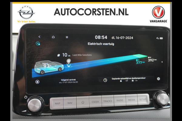 Hyundai Kona EV 64 kWh 204PK Grootste ACCU 3d-Navi Camera Apple Carplay DAB Android PDC Warmtepomp Lane-assist+Waarsch. Adaptive-CruiseContro Fashion Connected Services Elektr.Ramen+Spiegels Licht+Regensensor ACC HuD ETMS Priv.Glas ESP Vermoeidheids-herk. Botswaarsch. AEB ASR ESP nieuw 43000 euro enorm Elektr. Bereik !