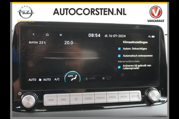 Hyundai Kona EV 64 kWh 204PK Grootste ACCU 3d-Navi Camera Apple Carplay DAB Android PDC Warmtepomp Lane-assist+Waarsch. Adaptive-CruiseContro Fashion Connected Services Elektr.Ramen+Spiegels Licht+Regensensor ACC HuD ETMS Priv.Glas ESP Vermoeidheids-herk. Botswaarsch. AEB ASR ESP nieuw 43000 euro enorm Elektr. Bereik !