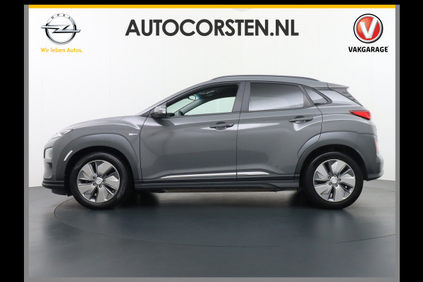 Hyundai Kona EV 64 kWh 204PK Grootste ACCU 3d-Navi Camera Apple Carplay DAB Android PDC Warmtepomp Lane-assist+Waarsch. Adaptive-CruiseContro Fashion Connected Services Elektr.Ramen+Spiegels Licht+Regensensor ACC HuD ETMS Priv.Glas ESP Vermoeidheids-herk. Botswaarsch. AEB ASR ESP nieuw 43000 euro enorm Elektr. Bereik !