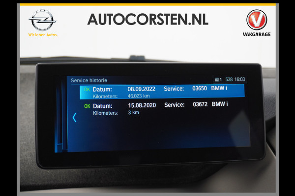 BMW i3 120Ah 42 kWh Navi Adaptive-Cruise+Stop&Go Multi-Media Camera Driving-assistent-plus 20"lmv File-Assistent Achteropkomend-Verkeer LED Elektr.Spiegels+Verwarmd Verwarming/koeling/navi via telefoon Executive Edition 120Ah 42 kWh Orig,NLse Auto 1e eigenaar Deze rappe BMW is ook heel veilig, licht en duurzaam dankzij Carbon en kunstof !