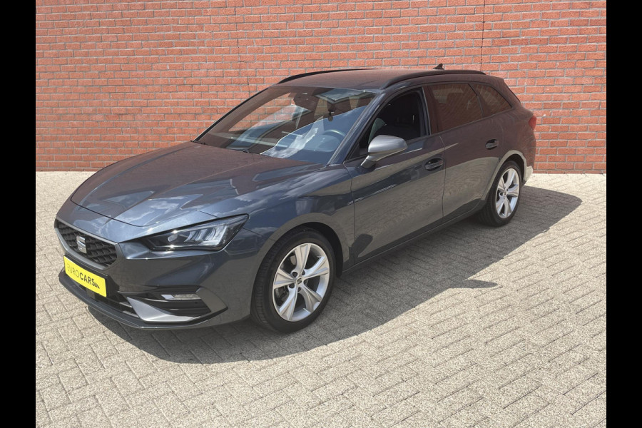 Seat Leon Sportstourer 1.5 eTSI 150pk DSG FR Navigatie Parkeersensor achter Camera Adaptive Cruise Control Elektrische achterklep Stoel- en stuurverwarming Ledverlichting Getinte ramen Climate Control