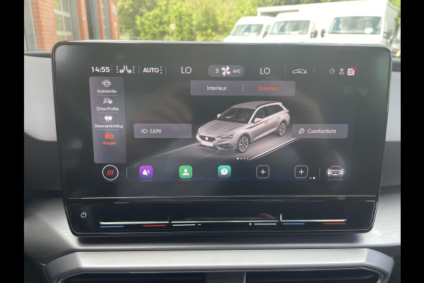 Seat Leon Sportstourer 1.5 eTSI 150pk DSG FR Navigatie Parkeersensor achter Camera Adaptive Cruise Control Elektrische achterklep Stoel- en stuurverwarming Ledverlichting Getinte ramen Climate Control