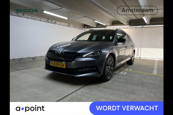 Škoda Superb Combi 1.4 TSI iV Sportline Business 218 pk Automaat (DSG) | Verlengde garantie | Navigatie | Panoramadak | Parkeersensoren | Achteruitrijcamera | Adaptieve cruise control |