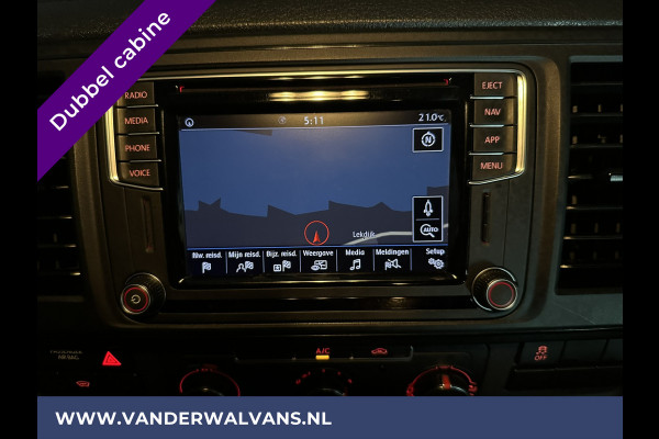 Volkswagen Transporter 2.0 TDI 150pk L2H1 Dubbele cabine Euro6 Airco | Navigatie | 5 Zits | 2500kg Trekhaak Apple Carplay, Android Auto, Cruisecontrol, Parkeersensoren, Sidebars, Verwarmde voorruit