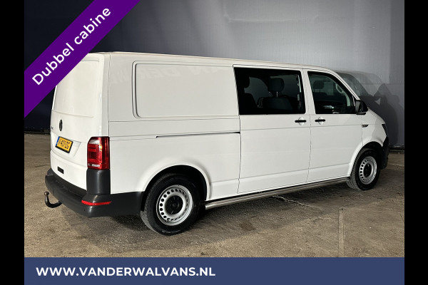 Volkswagen Transporter 2.0 TDI 150pk L2H1 Dubbele cabine Euro6 Airco | Navigatie | 5 Zits | 2500kg Trekhaak Apple Carplay, Android Auto, Cruisecontrol, Parkeersensoren, Sidebars, Verwarmde voorruit