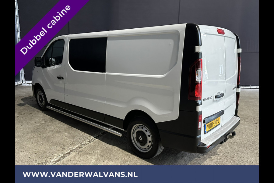 Renault Trafic 1.6 dCi 126pk L2H1 Dubbele cabine Euro6 Airco | Navigatie | Trekhaak | Cruisecontrol Parkeersensoren, Sidebars, 5-zits