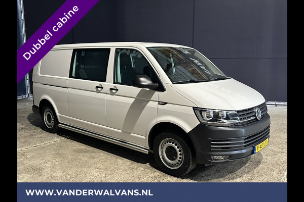 Volkswagen Transporter 2.0 TDI 150pk L2H1 Dubbele cabine Euro6 Airco | Navigatie | 5 Zits | 2500kg Trekhaak Apple Carplay, Android Auto, Cruisecontrol, Parkeersensoren, Sidebars, Verwarmde voorruit