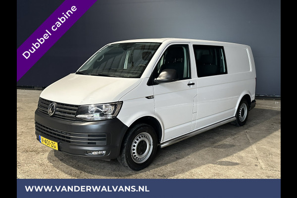 Volkswagen Transporter 2.0 TDI 150pk L2H1 Dubbele cabine Euro6 Airco | Navigatie | 5 Zits | 2500kg Trekhaak Apple Carplay, Android Auto, Cruisecontrol, Parkeersensoren, Sidebars, Verwarmde voorruit