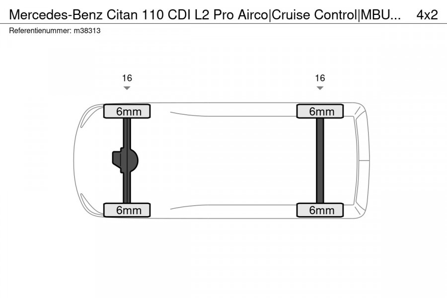 Mercedes-Benz Citan 110 CDI L2 Pro Airco|Cruise Control|MBUX Carplay|PDC|Stoelverwarming|Nieuwstaat!