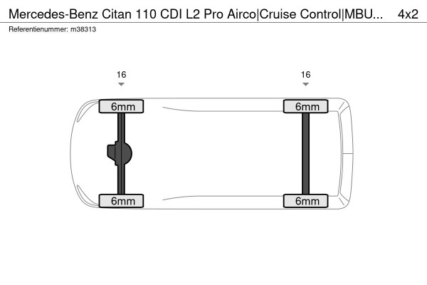 Mercedes-Benz Citan 110 CDI L2 Pro Airco|Cruise Control|MBUX Carplay|PDC|Stoelverwarming|Nieuwstaat!