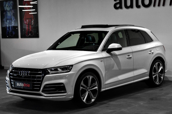 Audi Q5 55 TFSI e quattro 3x S-Line. Luchtv, Pano, ACC, Memory, 360, B&O, Keyless, Trekhaak!