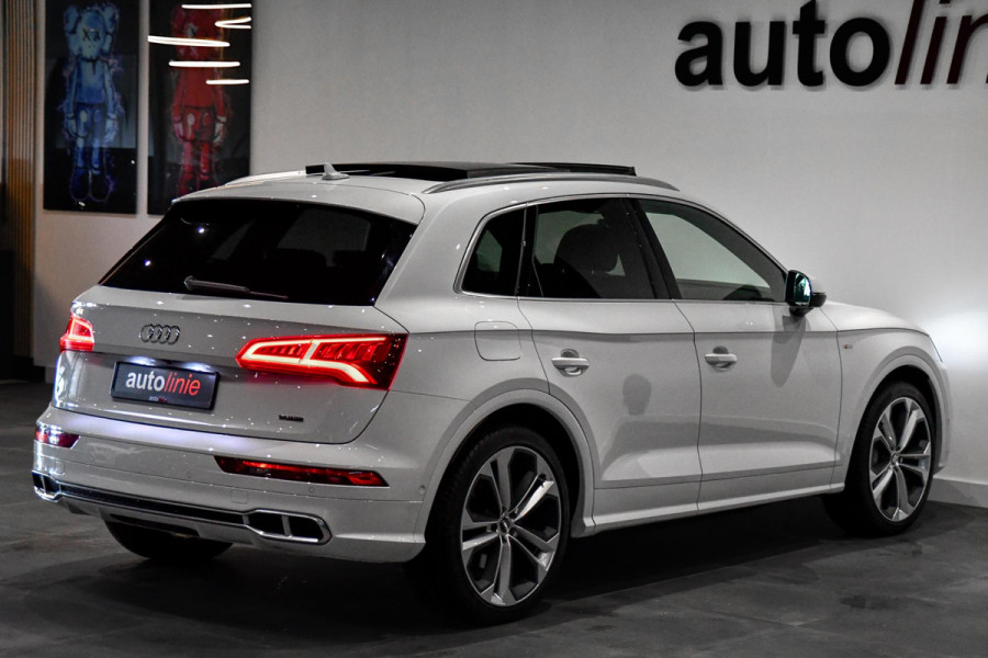 Audi Q5 55 TFSI e quattro 3x S-Line. Luchtv, Pano, ACC, Memory, 360, B&O, Keyless, Trekhaak!