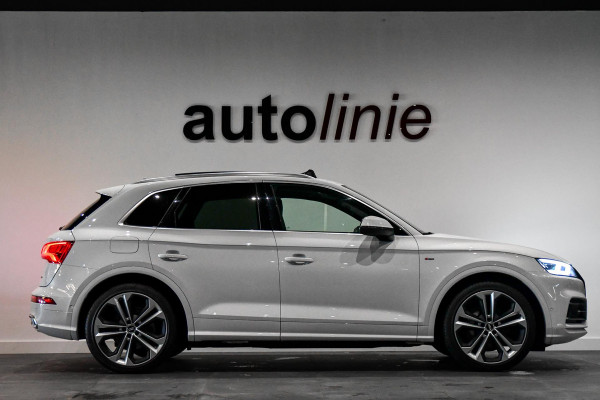 Audi Q5 55 TFSI e quattro 3x S-Line. Luchtv, Pano, ACC, Memory, 360, B&O, Keyless, Trekhaak!