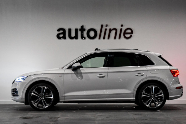 Audi Q5 55 TFSI e quattro 3x S-Line. Luchtv, Pano, ACC, Memory, 360, B&O, Keyless, Trekhaak!