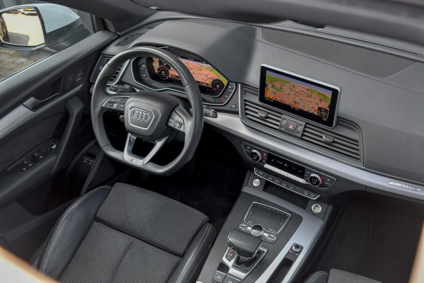 Audi Q5 55 TFSI e quattro 3x S-Line. Luchtv, Pano, ACC, Memory, 360, B&O, Keyless, Trekhaak!