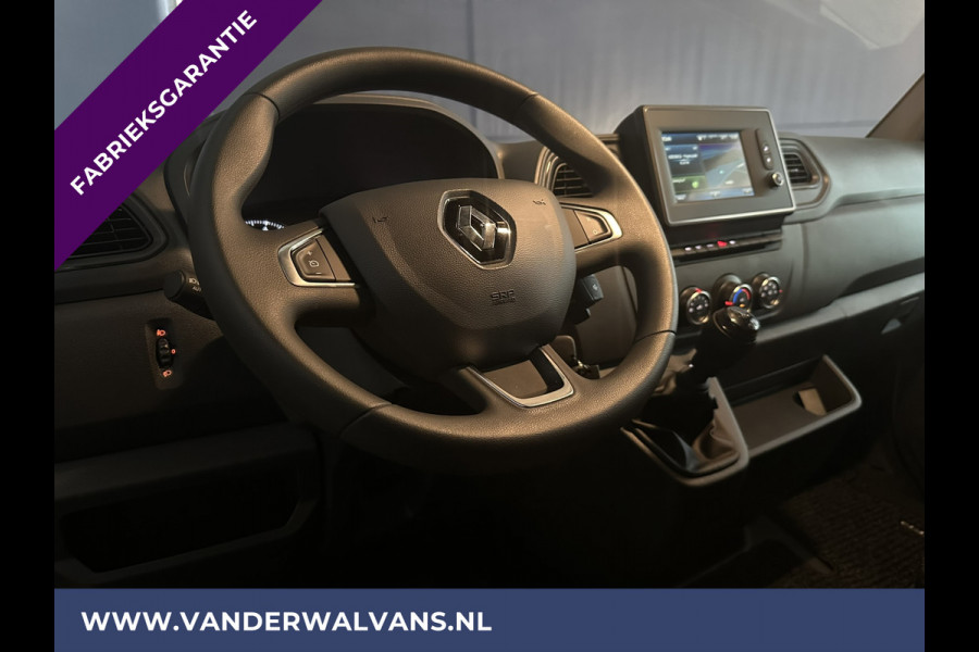 Renault Master 2.3 dCi 146pk Bakwagen 230cm hoog Laadklep Zijdeur Euro6 Fabrieksgarantie Airco | 948kg laadvermogen | Navigatie, Cruisecontrol, Bijrijdersbank, Bluetooth-telefonie