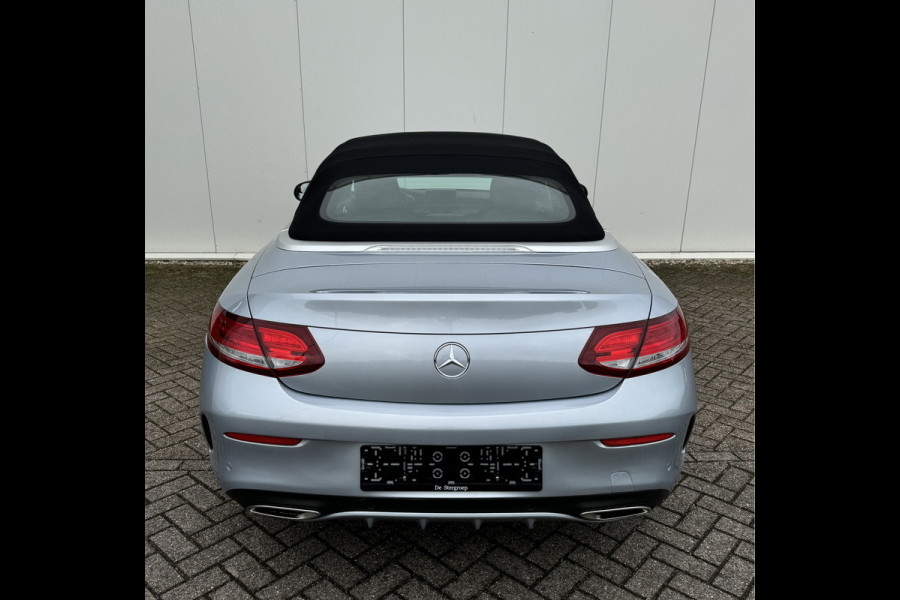 Mercedes-Benz C-Klasse Cabrio 180 AMG CABRIO Automaat Sfeerverlichting Airscarf Nekverwarming Automaat-Cruise control-Achteruitrijcamera-Sfeerverlichting- Alarm klasse3 Spiegelpakket Stoelverwarming Zwarte hemel