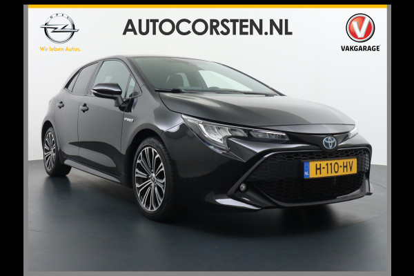 Toyota Corolla 1.8 Hybride AUT. 122PK Miracast MirrorScreen Camera ECC Navi DAB+ Bluetooth Keyless LMV"17 Cruise Control Lane Assist Privacy Gl SmartDeviceLink Multifunct. Lederen-Stw Draadloze Tel.-oplader Mistlampen Leder stw Elec Ramen en Spiegels + inkl. 1e eigenaar, origineel NL auto ! Dealer onderhouden