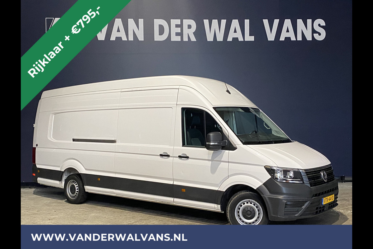 Volkswagen Crafter 2.0 TDI 140pk L5H4 L4H3 Euro6 *Rijklaar* Airco | 3000kg Trekvermogen | Parkeersensoren | apple carplay 270gr deuren, bluetooth telefoonvoorbereiding