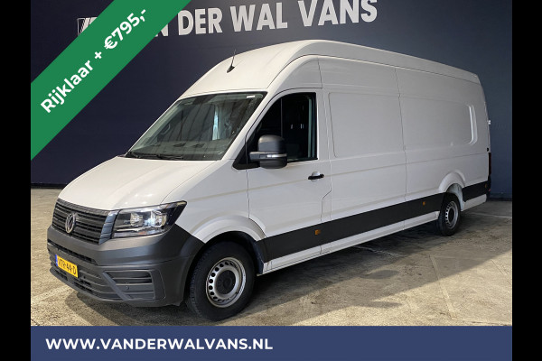 Volkswagen Crafter 2.0 TDI 140pk L5H4 L4H3 Euro6 *Rijklaar* Airco | 3000kg Trekvermogen | Parkeersensoren | apple carplay 270gr deuren, bluetooth telefoonvoorbereiding