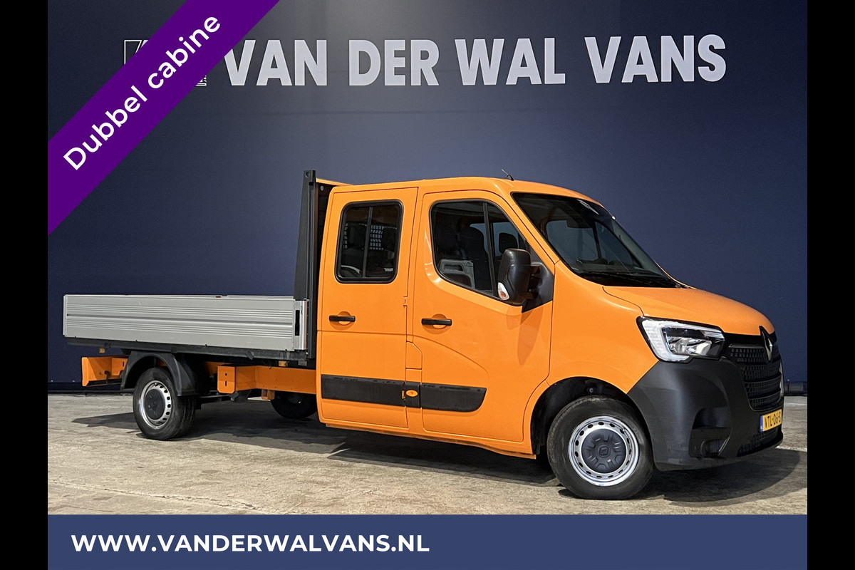 Renault Master 2.3 dCi 135PK Pick up Open laadbak Dubbele cabine Euro6 Airco | 7-Zits | 2500kg Trekhaak Bluetooth-telefoonvoorbereiding