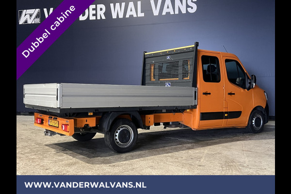 Renault Master 2.3 dCi 135PK Pick up Open laadbak Dubbele cabine Euro6 Airco | 7 Zitplaatsen Trekhaak 2500KG, Bluetooth-telefoonvoorbereiding