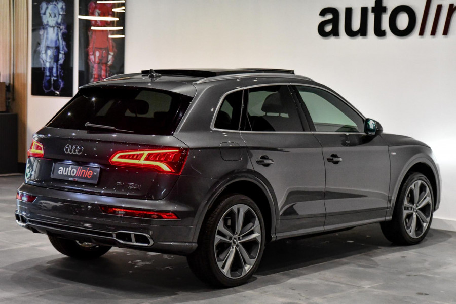 Audi Q5 55 TFSI e quattro 3x S-Line. RS stoelen, Pano, ACC, Camera, Keyless, Virtual, Dodeh, Matrix, CarPlay!