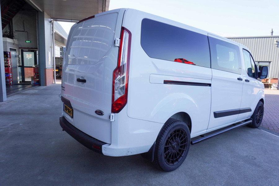 Ford Transit Custom 320L 2.0 TDCI 130PK L2H1 Dubbel Cabine Glaslook Nr. V119 | Airco | Cruise | DAB | Side bars | LM velgen DEMO