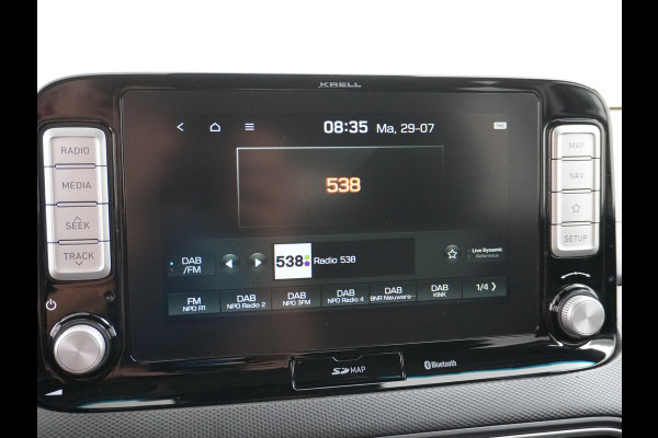 Hyundai Kona EV 64 kWh 204PK Grootste ACCU 3d-Navi Camera Apple Carplay DAB Android PDC Warmtepomp Lane-assist+Waarsch. Adaptive-CruiseContro Fashion Connected Services Elektr.Ramen+Spiegels Licht+Regensensor ACC HuD ETMS Priv.Glas ESP Vermoeidheids-herk. Botswaarsch. AEB ASR ESP nieuw 43000 euro Grootste EV bereik in zijn klasse! origineel NL auto 1e Eigenaar