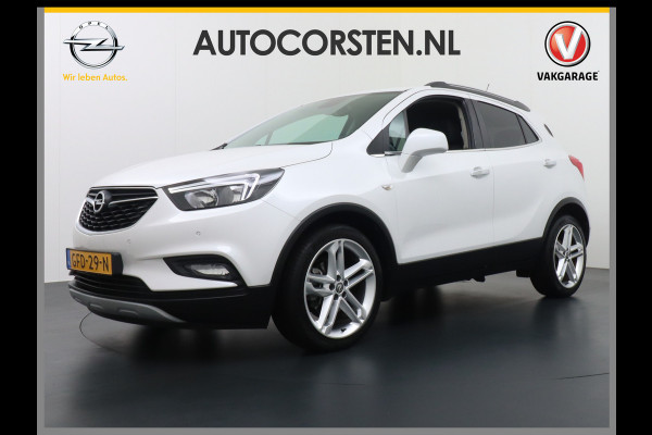 Opel Mokka X T140PK Leer Navi Apple Carplay-Android Camera 19"LMV Ecc Led AGR-Stoelen+Verwarmd Bluetooth Cruise Control PDC Regensensor Keyle Stuurverwarming Start knop Elec. Ramen en Spiegels + inklp. Innovation Super Compleet!