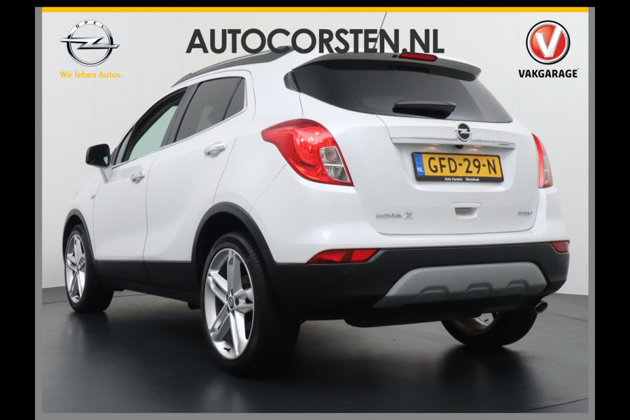 Opel Mokka X T140PK Leer Navi Apple Carplay-Android Camera 19"LMV Ecc Led AGR-Stoelen+Verwarmd Bluetooth Cruise Control PDC Regensensor Keyle Stuurverwarming Start knop Elec. Ramen en Spiegels + inklp. Innovation Super Compleet!