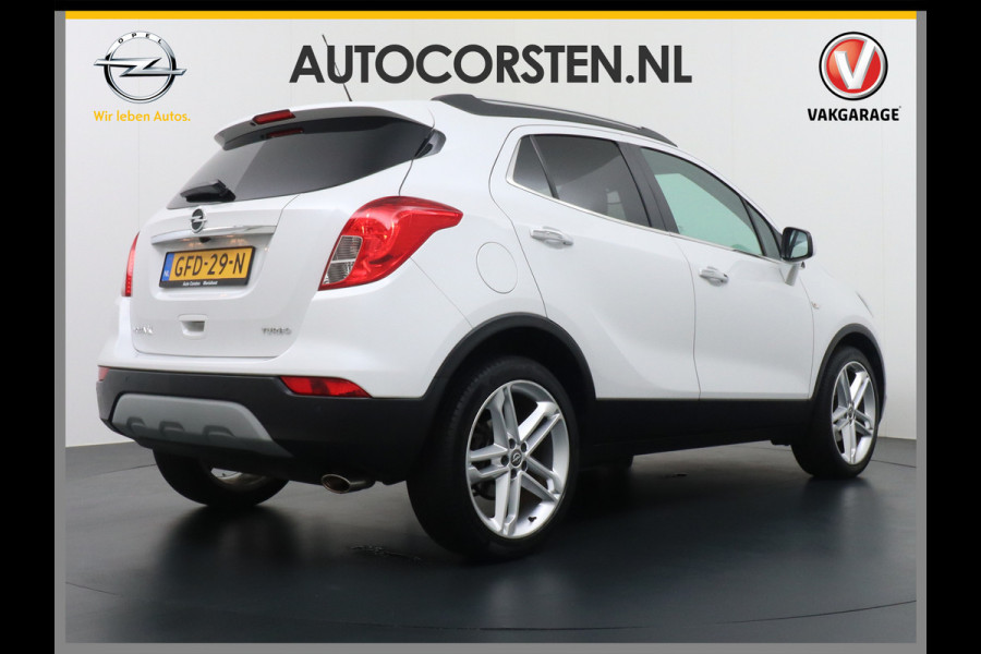 Opel Mokka X T140PK Leer Navi Apple Carplay-Android Camera 19"LMV Ecc Led AGR-Stoelen+Verwarmd Bluetooth Cruise Control PDC Regensensor Keyle Stuurverwarming Start knop Elec. Ramen en Spiegels + inklp. Innovation Super Compleet!