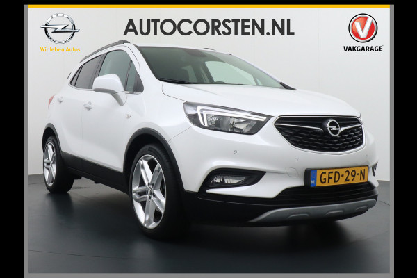 Opel Mokka X T140PK Leer Navi Apple Carplay-Android Camera 19"LMV Ecc Led AGR-Stoelen+Verwarmd Bluetooth Cruise Control PDC Regensensor Keyle Stuurverwarming Start knop Elec. Ramen en Spiegels + inklp. Innovation Super Compleet!