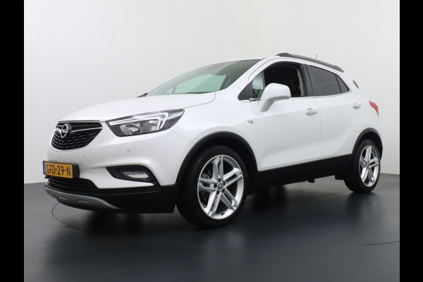 Opel Mokka X T140PK Leer Navi Apple Carplay-Android Camera 19"LMV Ecc Led AGR-Stoelen+Verwarmd Bluetooth Cruise Control PDC Regensensor Keyle Stuurverwarming Start knop Elec. Ramen en Spiegels + inklp. Innovation Super Compleet!