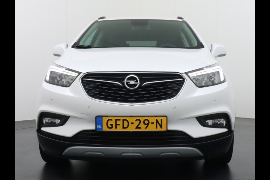 Opel Mokka X T140PK Leer Navi Apple Carplay-Android Camera 19"LMV Ecc Led AGR-Stoelen+Verwarmd Bluetooth Cruise Control PDC Regensensor Keyle Stuurverwarming Start knop Elec. Ramen en Spiegels + inklp. Innovation Super Compleet!