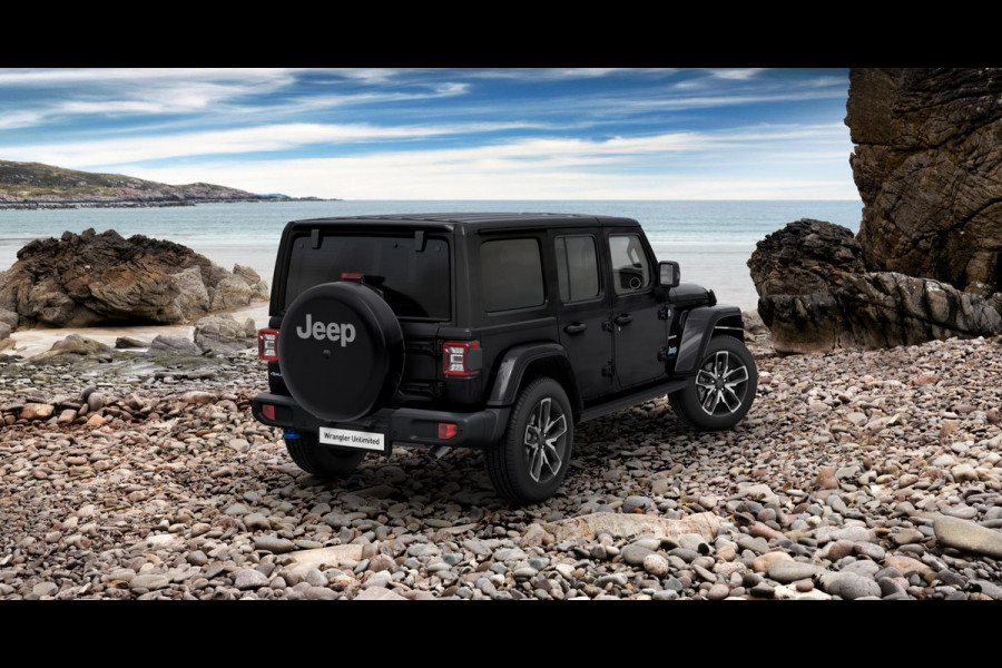 Jeep Wrangler Unlimited 4xe 380 Sahara | Dual Top Pack | 20" | Stoel&Stuur Verwarm. | 12,3" Navi | Adapt. Cruise | Alpine Audio