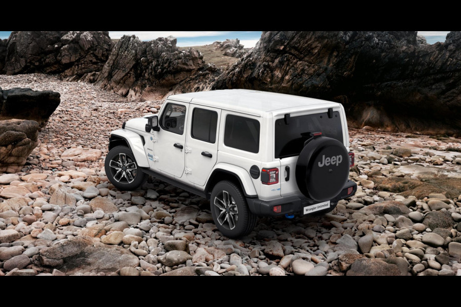 Jeep Wrangler Unlimited 4xe 380 Sahara | 20" | Stoel&Stuur Verwarm. | 12,3" Navi | Adapt. Cruise | Alpine Audio