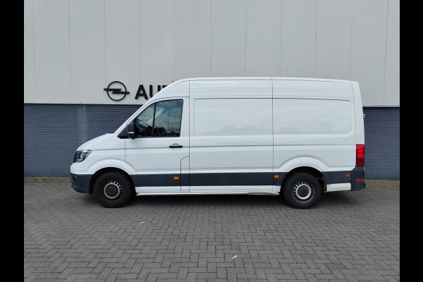 Volkswagen Crafter 2.0TDI L3H3 3-Zits Airco Navi PDC v+a DAB+ Betonplex Vloer + Betimmering Bluetooth Cruise Control Lichtsensor Elec.-ramen en Spi 6-bak Zeer compleet Lage km stand!