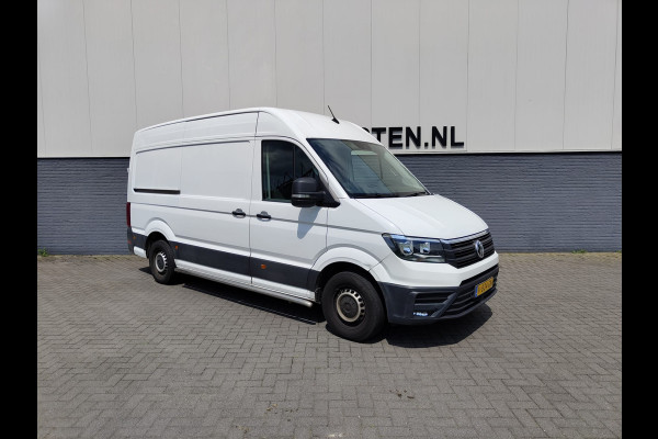 Volkswagen Crafter 2.0TDI L3H3 3-Zits Airco Navi PDC v+a DAB+ Betonplex Vloer + Betimmering Bluetooth Cruise Control Lichtsensor Elec.-ramen en Spi 6-bak Zeer compleet Lage km stand!