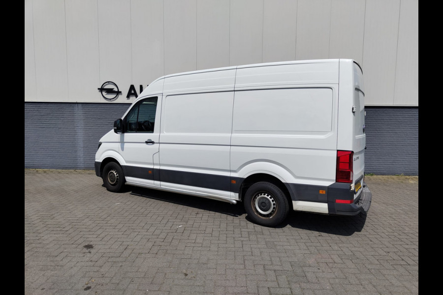 Volkswagen Crafter 2.0TDI L3H3 3-Zits Airco Navi PDC v+a DAB+ Betonplex Vloer + Betimmering Bluetooth Cruise Control Lichtsensor Elec.-ramen en Spi 6-bak Zeer compleet Lage km stand!