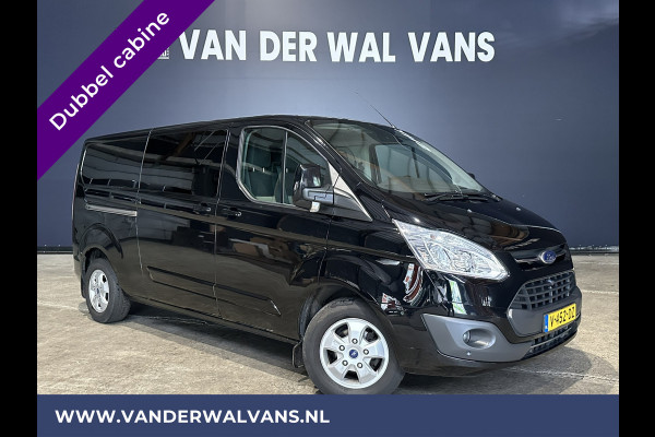 Ford Transit Custom 2.0 TDCI 130pk L2H1 Dubbele cabine Euro6 Airco | 6 Zits | 2800kg Trekhaak | PDC Parkeersensoren V+A, LMV, Camera, Cruisecontrol, Stoelverwarming, Bluetooth-telefonie