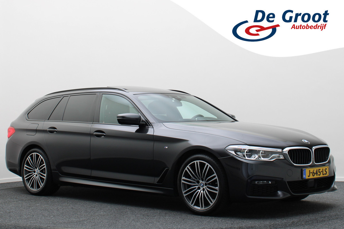 BMW 5 Serie Touring 530i High Executive M-Sport Automaat Leer, Comfortzetels, ACC, Panoramadak, Shadow Line, Camera, Trekhaak