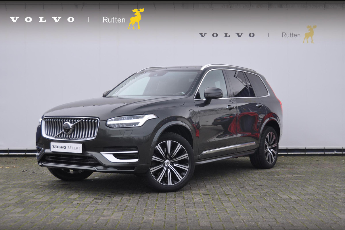 Volvo XC90 T8 390PK Automaat Recharge AWD Inscription / Adaptieve cruise control/ Head up Display/ Trekhaak/ BLIS/ Parkeersensoren met 360 Camera/ Stoelverwarming en Ventilatie/ Elektrische stoelen met geheugen/ Stoel Massage/ Luchtvering/ Elektrische achterklep/ Apple CarPlay/ Keyless