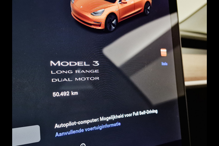 Tesla Model 3 Long Range AWD 441pk (panodak,full autopilot,4% bijtelling)