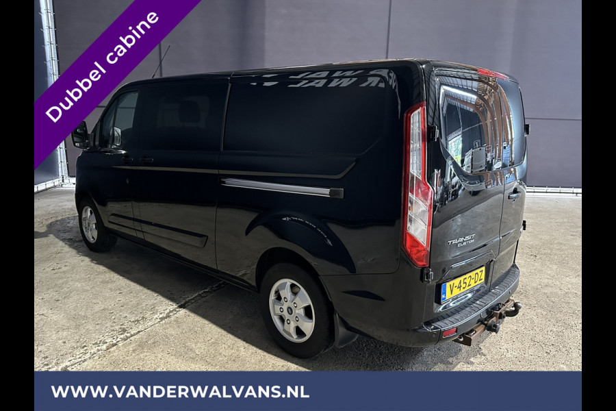 Ford Transit Custom 2.0 TDCI 130pk L2H1 Dubbele cabine Euro6 Airco | 6 Zits | 2800kg Trekhaak | PDC Parkeersensoren V+A, LMV, Camera, Cruisecontrol, Stoelverwarming, Bluetooth-telefonie