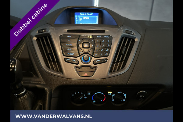 Ford Transit Custom 2.0 TDCI 130pk L2H1 Dubbele cabine Euro6 Airco | 6 Zits | 2800kg Trekhaak | PDC Parkeersensoren V+A, LMV, Camera, Cruisecontrol, Stoelverwarming, Bluetooth-telefonie